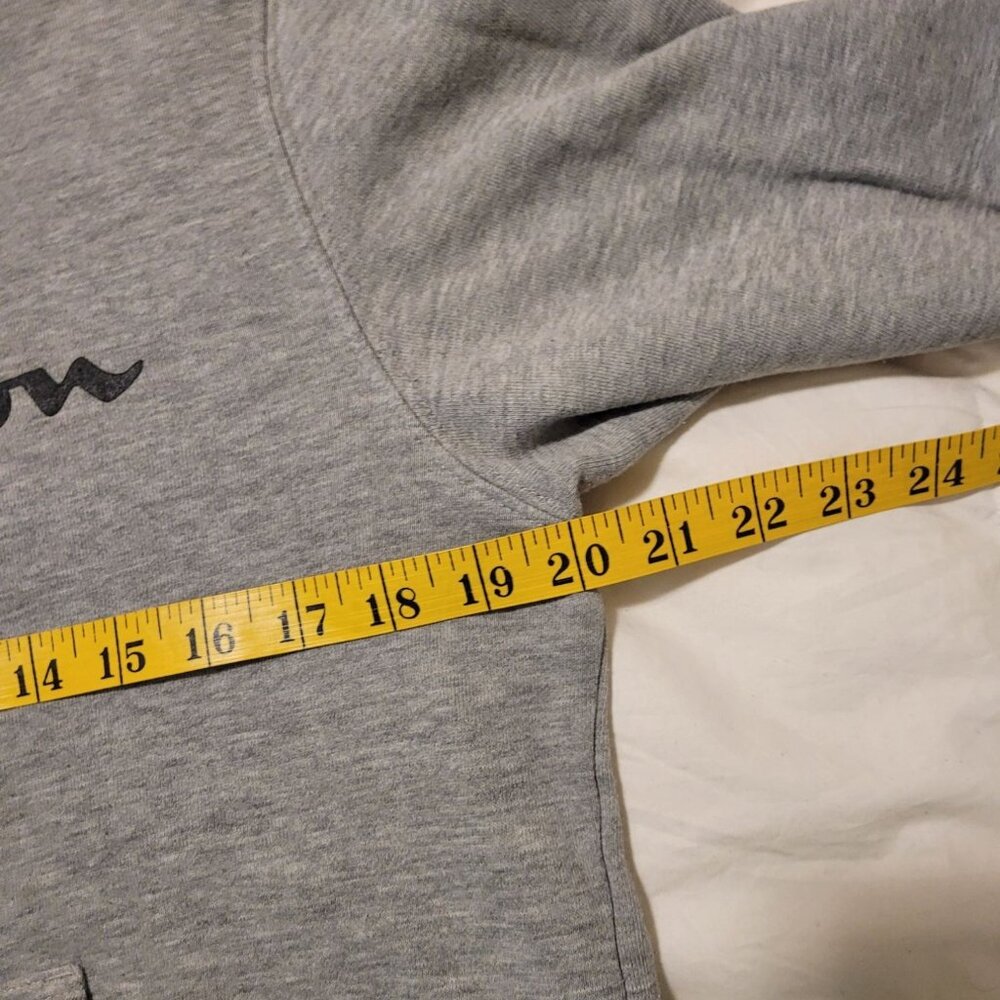 Champion Pullover Sweatshirt Gray Hooded Pocket M bloke normcore grandpa bloke M - Picture 3 of 5